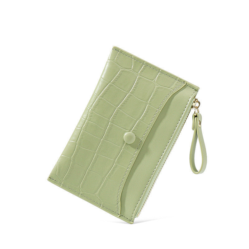 Ultra-thin Multi-card Slot Pu Card Holder, Simple Short Ladies Coin Purse