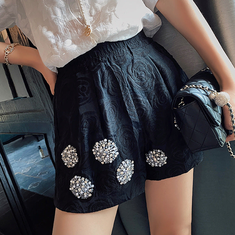 Loose And Slim Black Casual Pants Summer