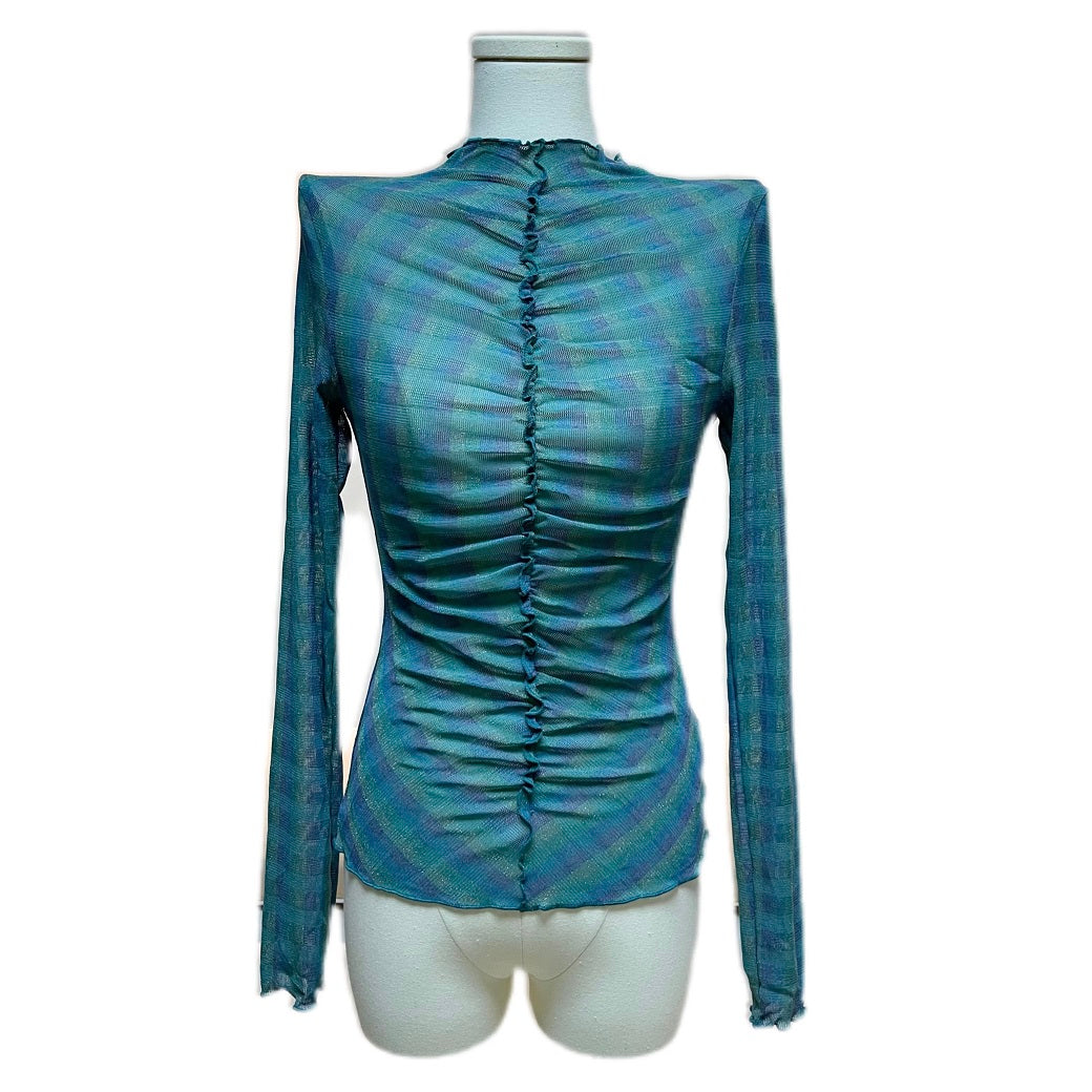 Mesh Micro Sheer Slim Fit tynd top til damer
