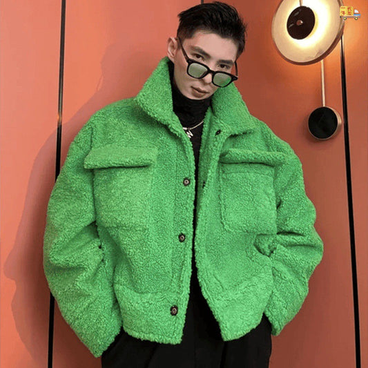 Casual Ruffian Jacket Lamb Plush Plus Cotton