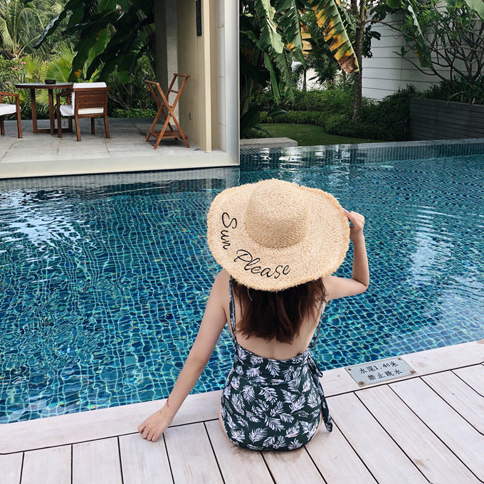 Women's Summer Lettering Seaside Holiday Hat