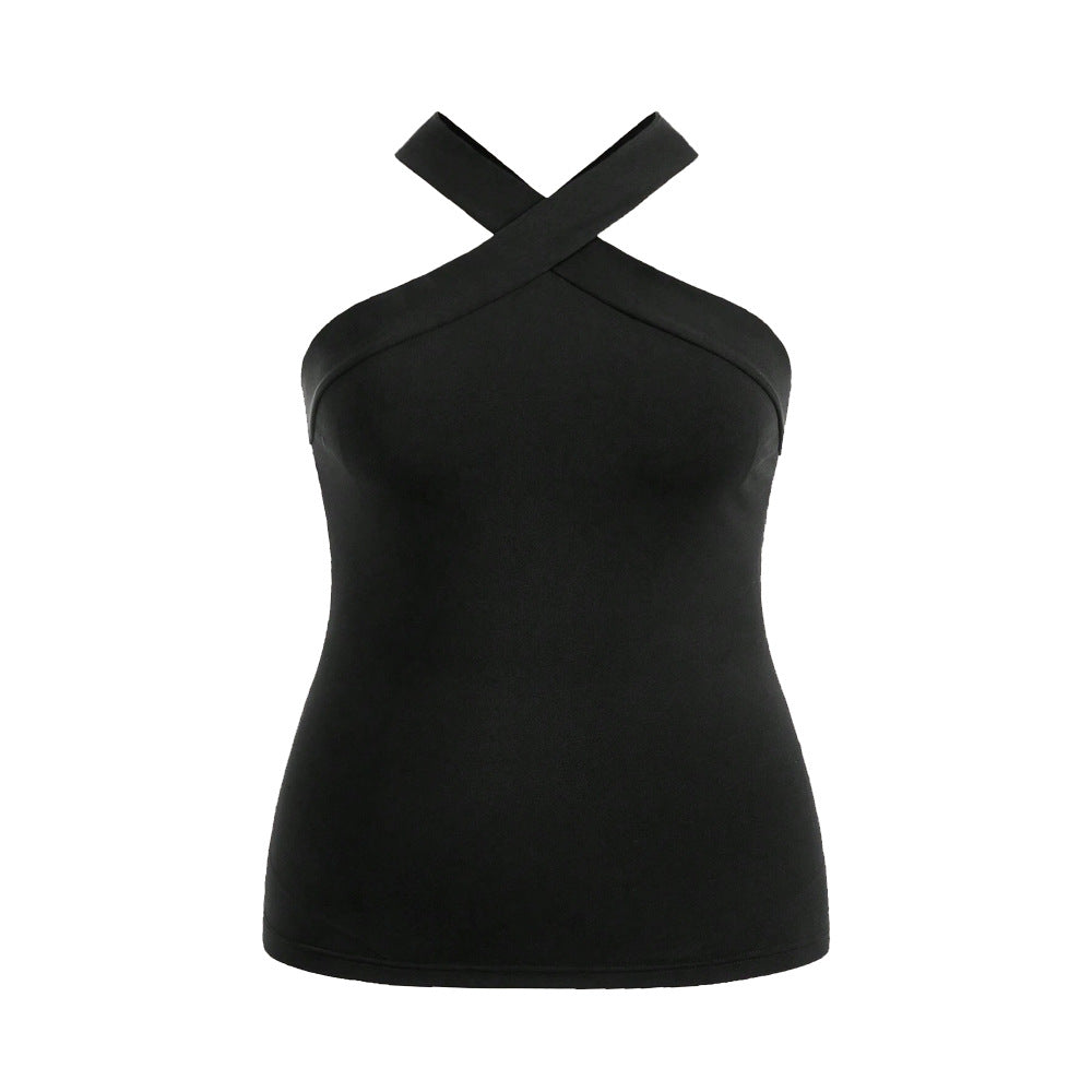 New Short Outerwear Sexy Off-shoulder Halter Top