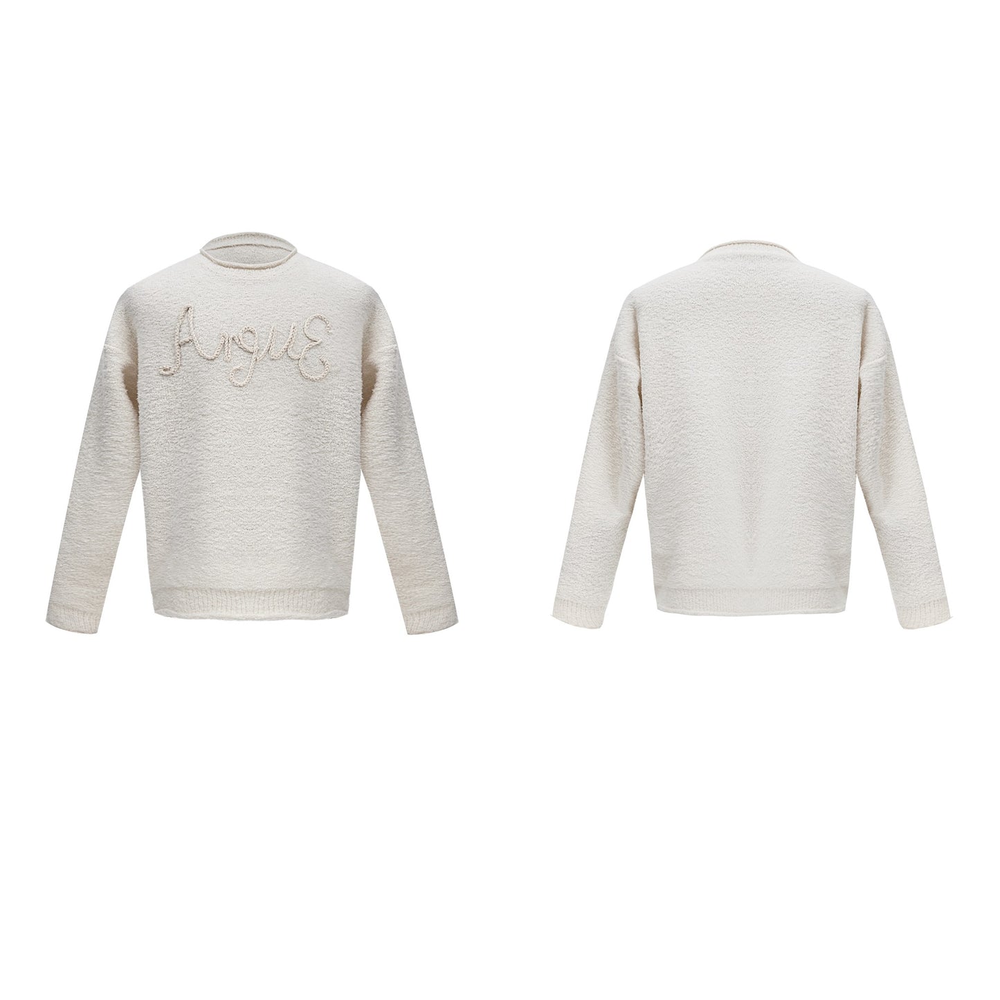 Autumn And Winter Niche Plush Stereo Embroidered Sweater