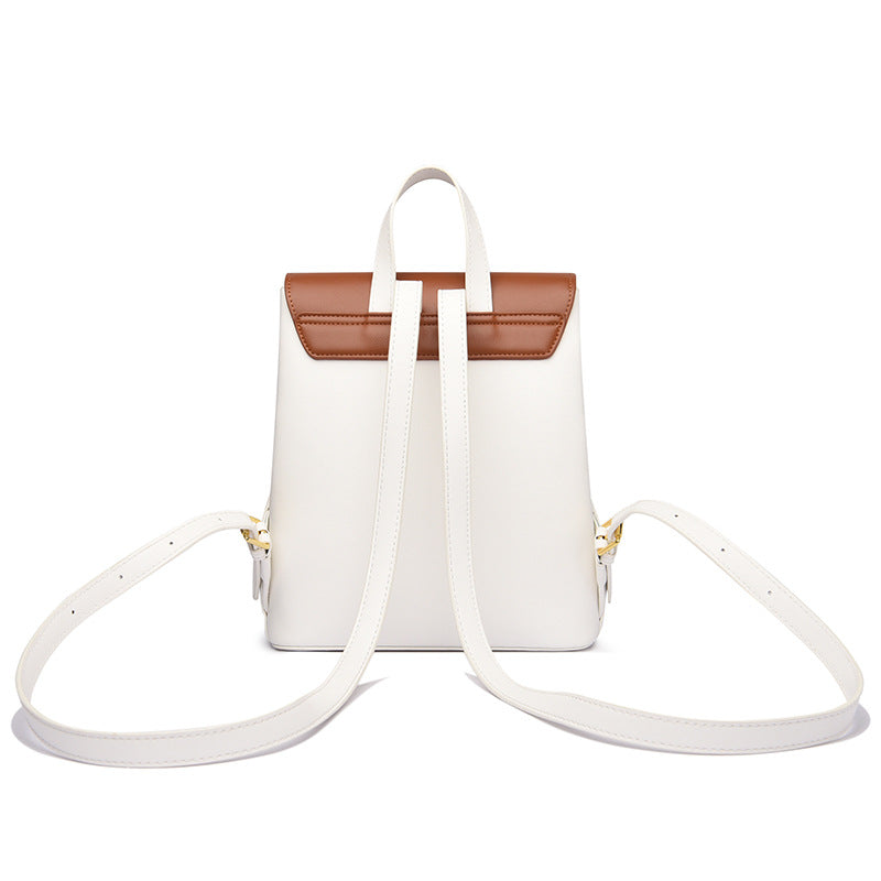 New Women's Cowhide Versatile Fashion Backpack