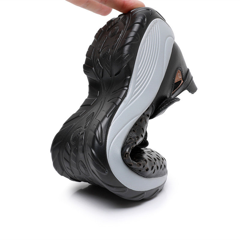 Womens Comfortable Flat Leather Shoes