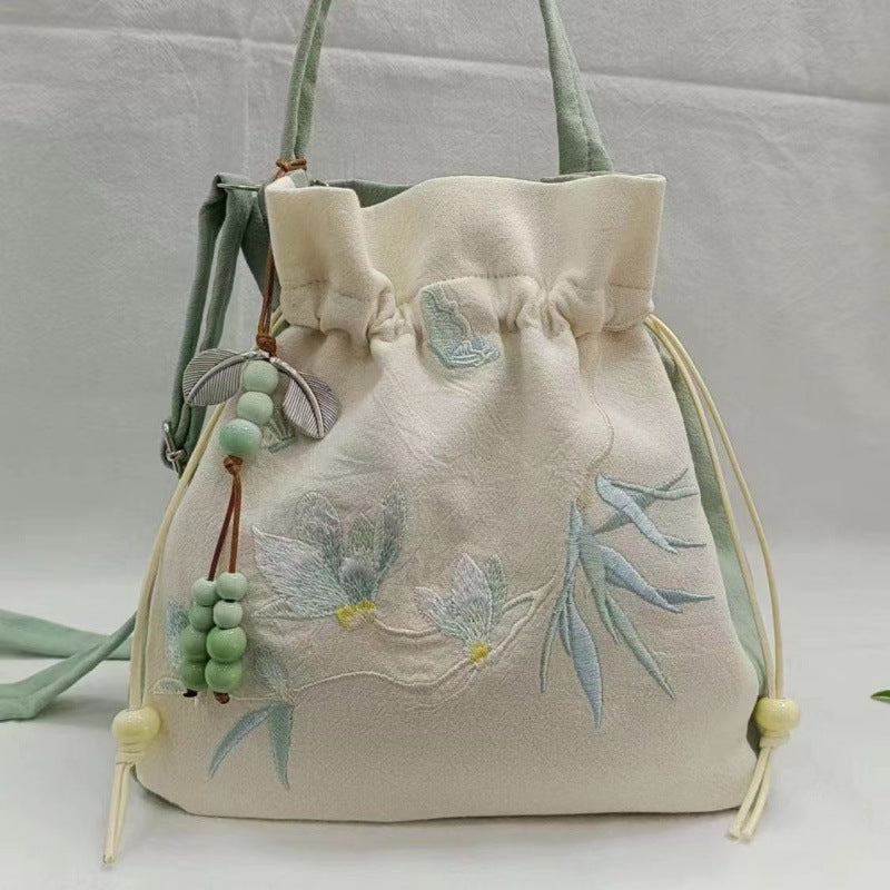 Ancient Style Han Chinese Clothing Crossbody Casual Bag Embroidery
