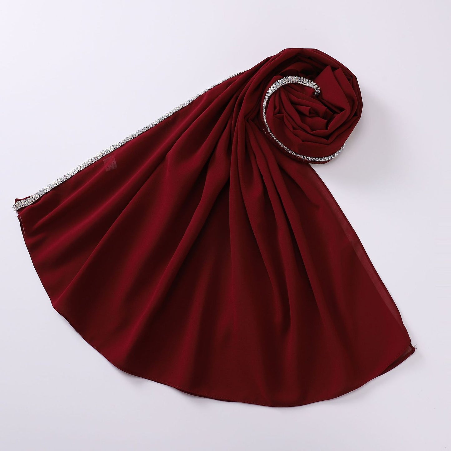 Bright Diamond Long-edged Malaysian Scarf Chiffon Scarf