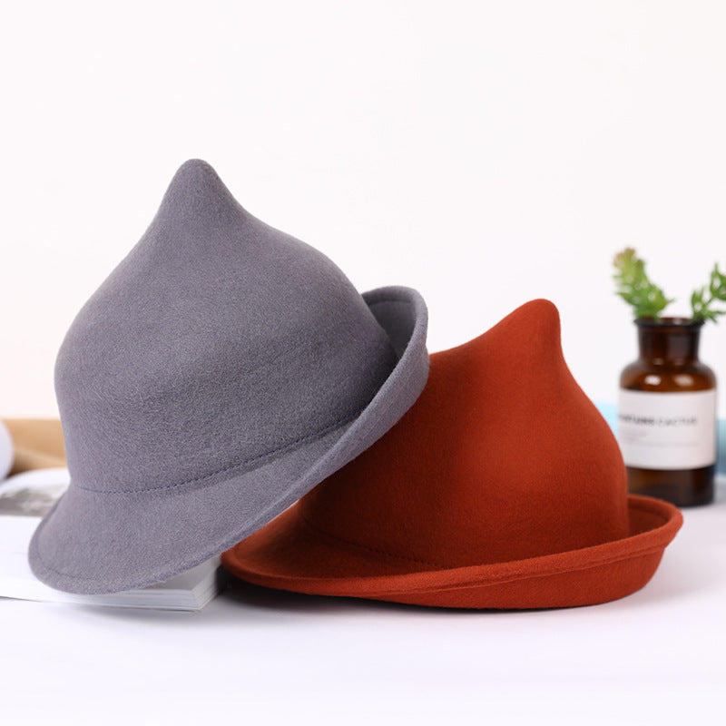Fashion Personality Curling Wool Witch Hat