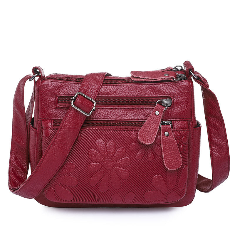 Large Capacity Soft Leather Fashion Shoulder Crossbody Bag