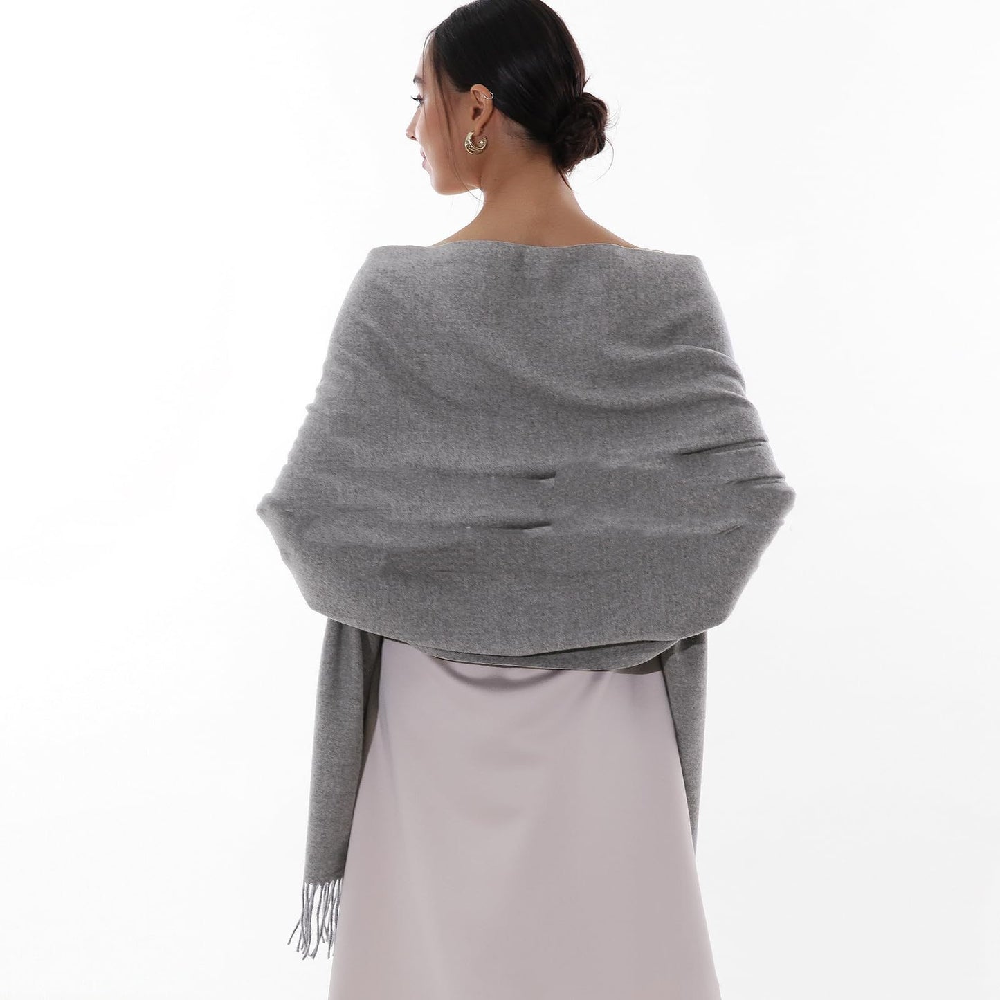 Women's Cashmere-like Scarf Solid Color Tassel Simple All-match Wrap