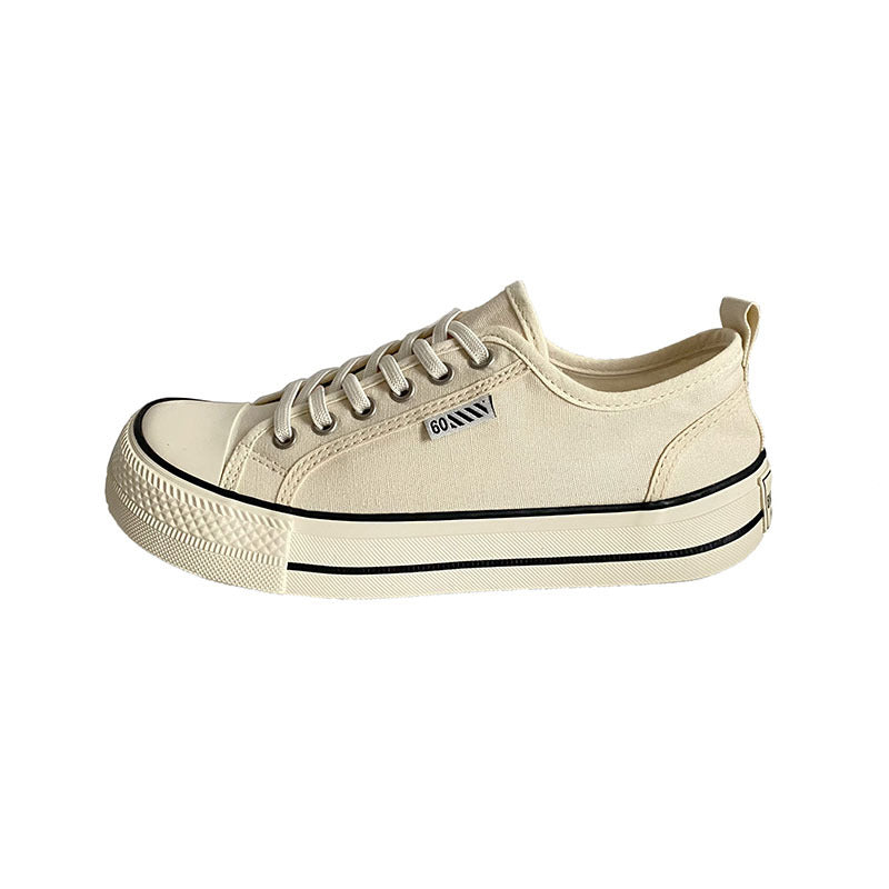 Women's Mango Canvas Shoes Lace-up Platform Flat Heel