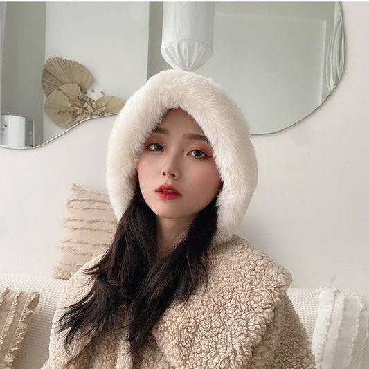 Plush Stitching Ear Woolen Cap Children