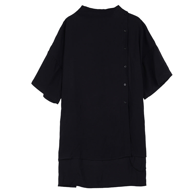 Men's Upper Garment Loose Small Stand Collar Shirt Top
