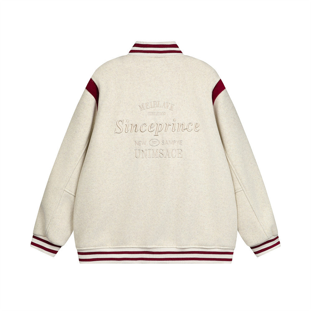 American High Street Baseball Uniform Jacket Men Fashion Brands Embroidery