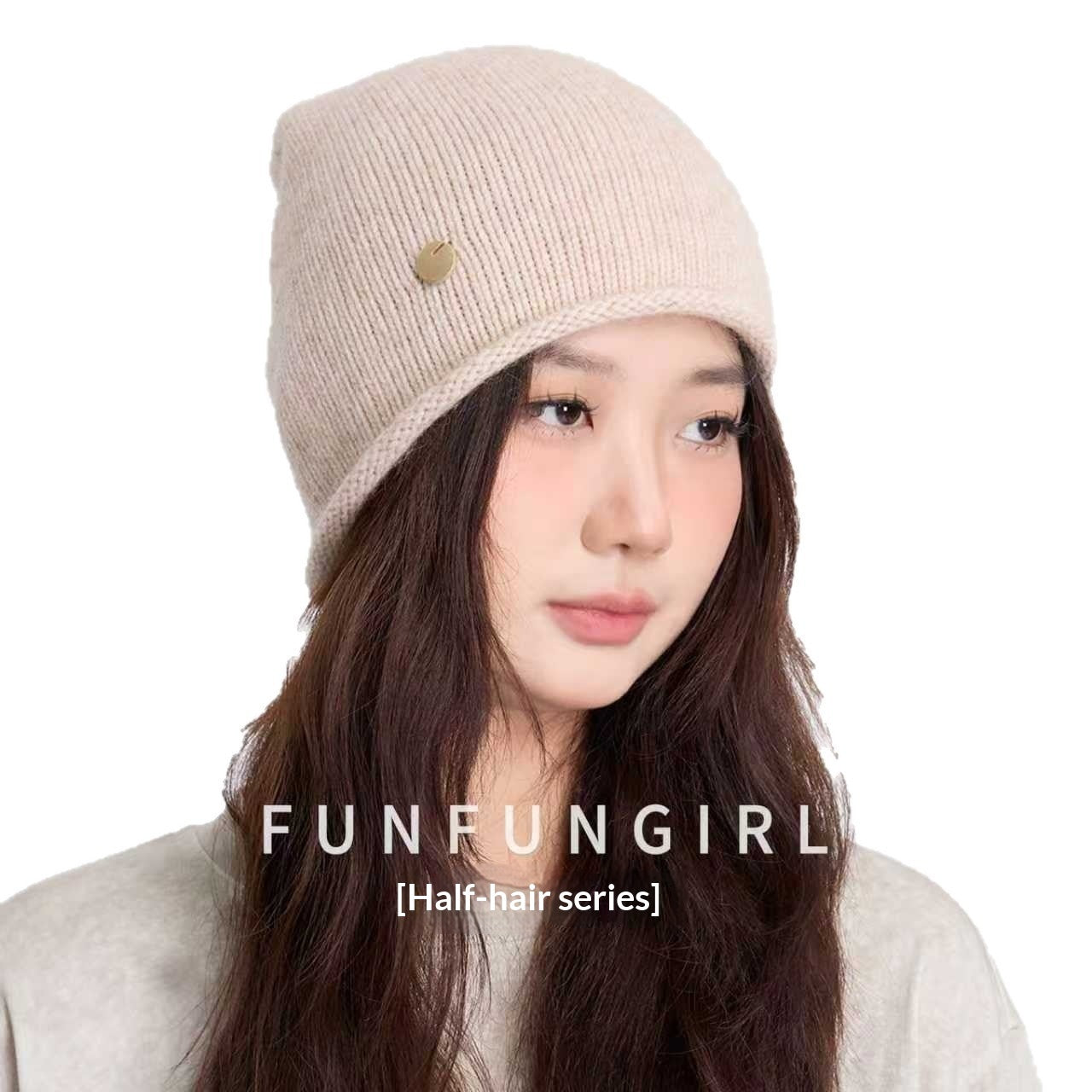 Women's Fashion Wool Knitted Warm Ear Protection Yarn Hat