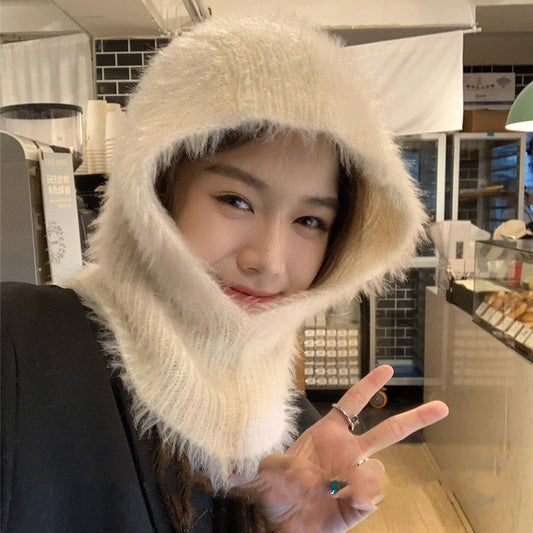Scarf One Piece Winter Warmth Neck Cover Ear Protection Wool