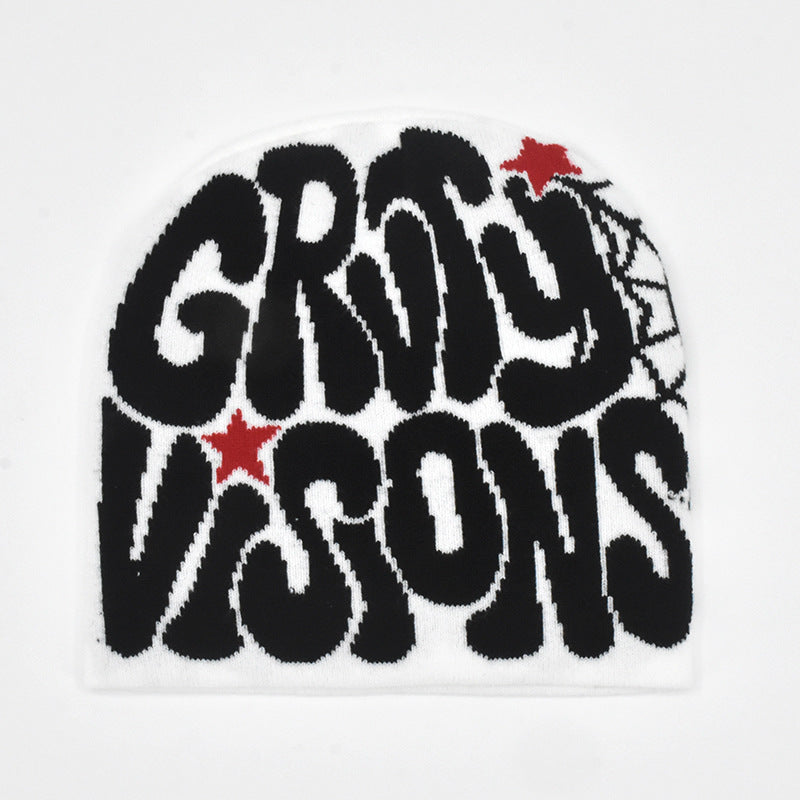 Knitted Jacquard Hat Hip Hop Letters Street Trend
