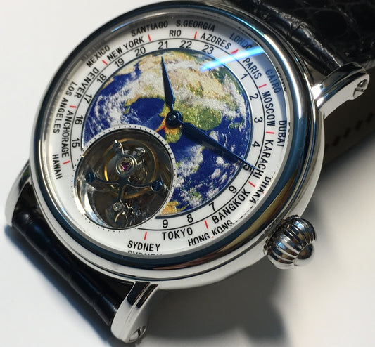 Globe Tourbillon Round Watch Fashion 3D