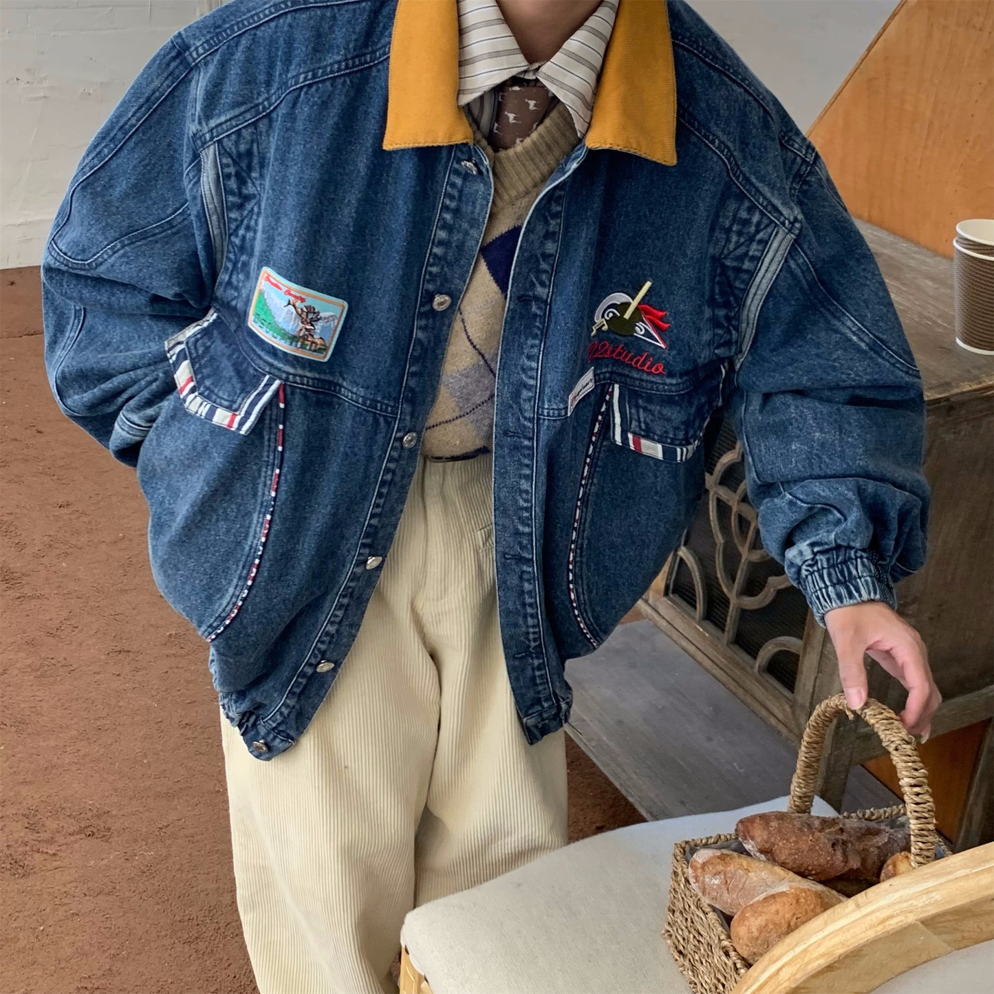 Washed Do The Old Cowboy Jacket Baggy Coat