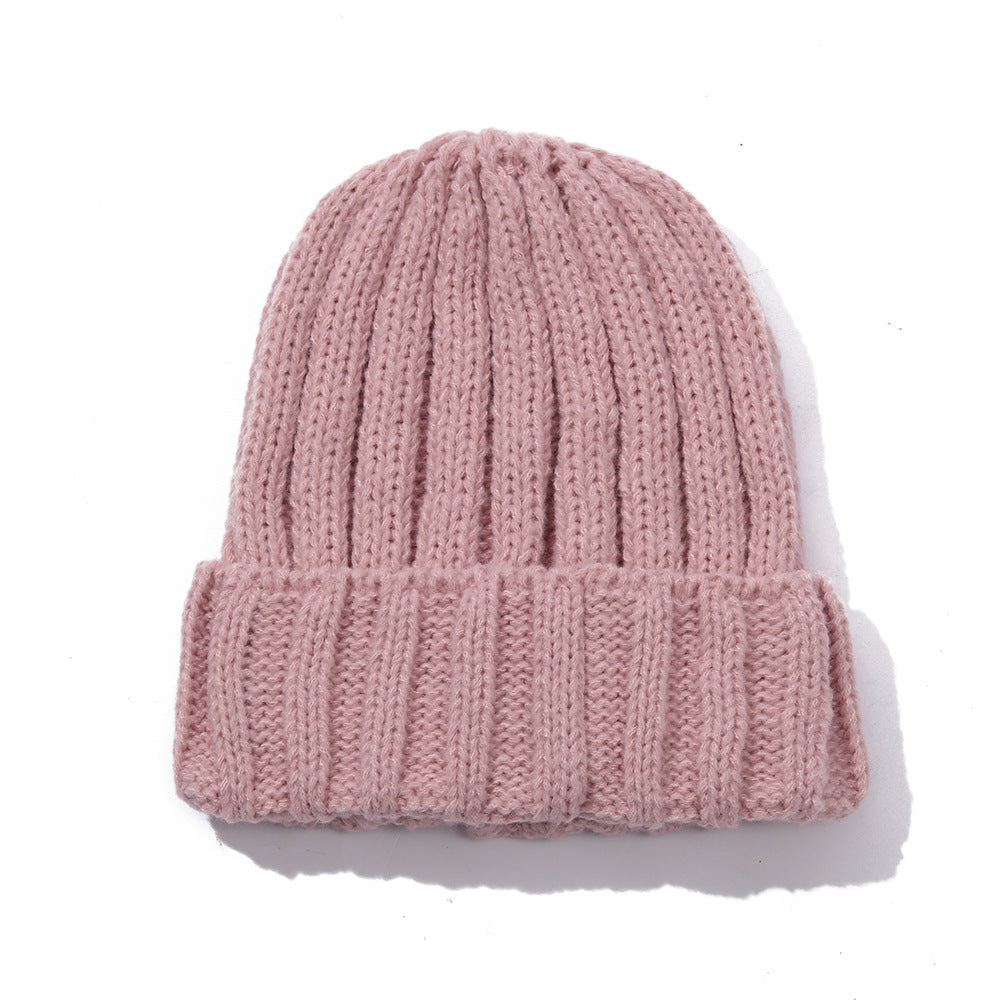 Men's And Women's Fashion Solid Color Wool Knitted Hat