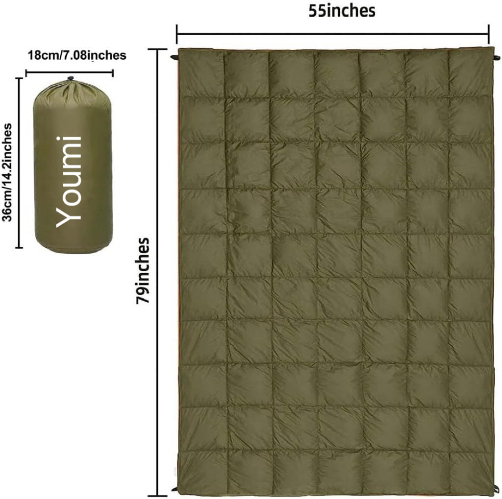 Outdoor Portable Down Multifunctional Shawl Camping Blanket