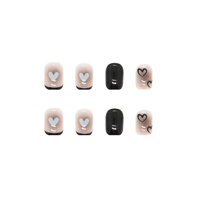 Love Nails White Short Finished Products Free Of Engraving And Grinding