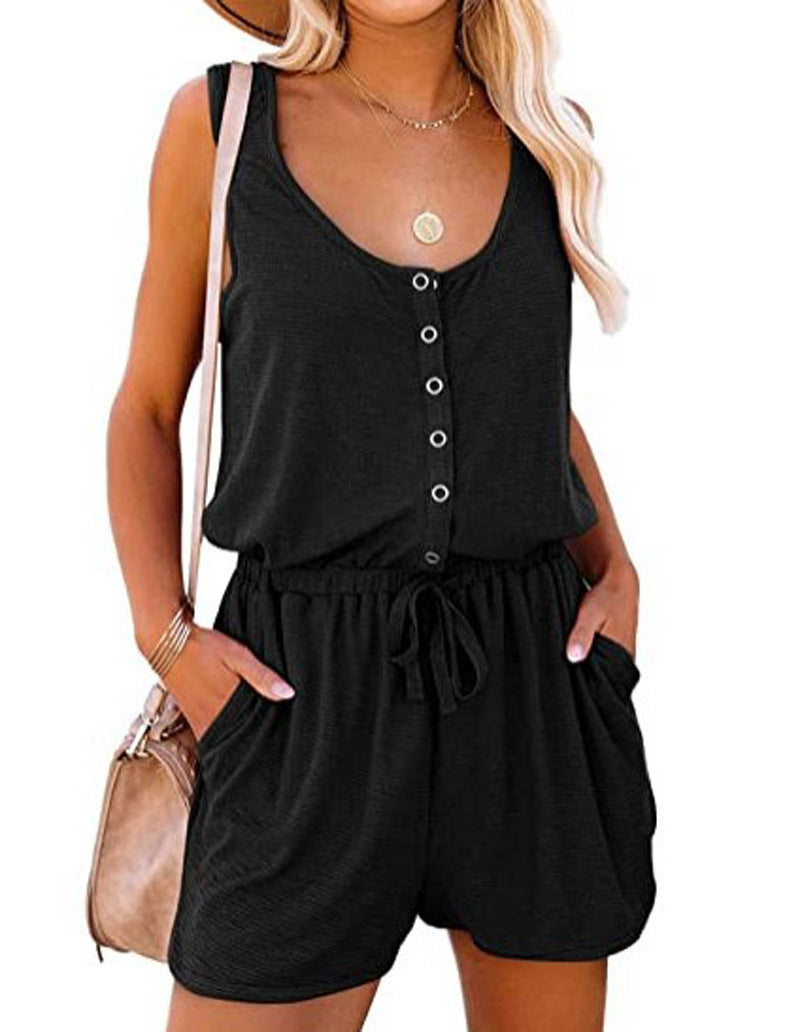 Casual Loose Fitting Wide Leg Shorts With Waistband And Tie Up