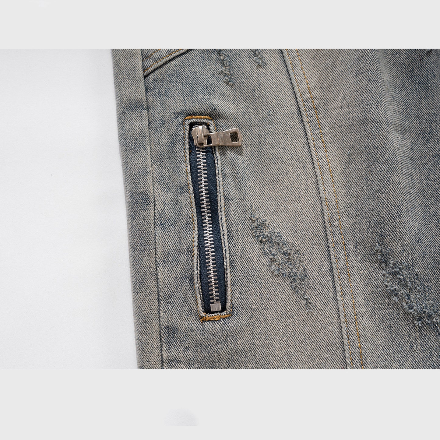 Women's Men's Button Zipper Decorations Trousers