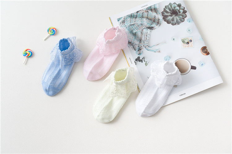 Japanese Lace Princess Short Socks Baby White Dance