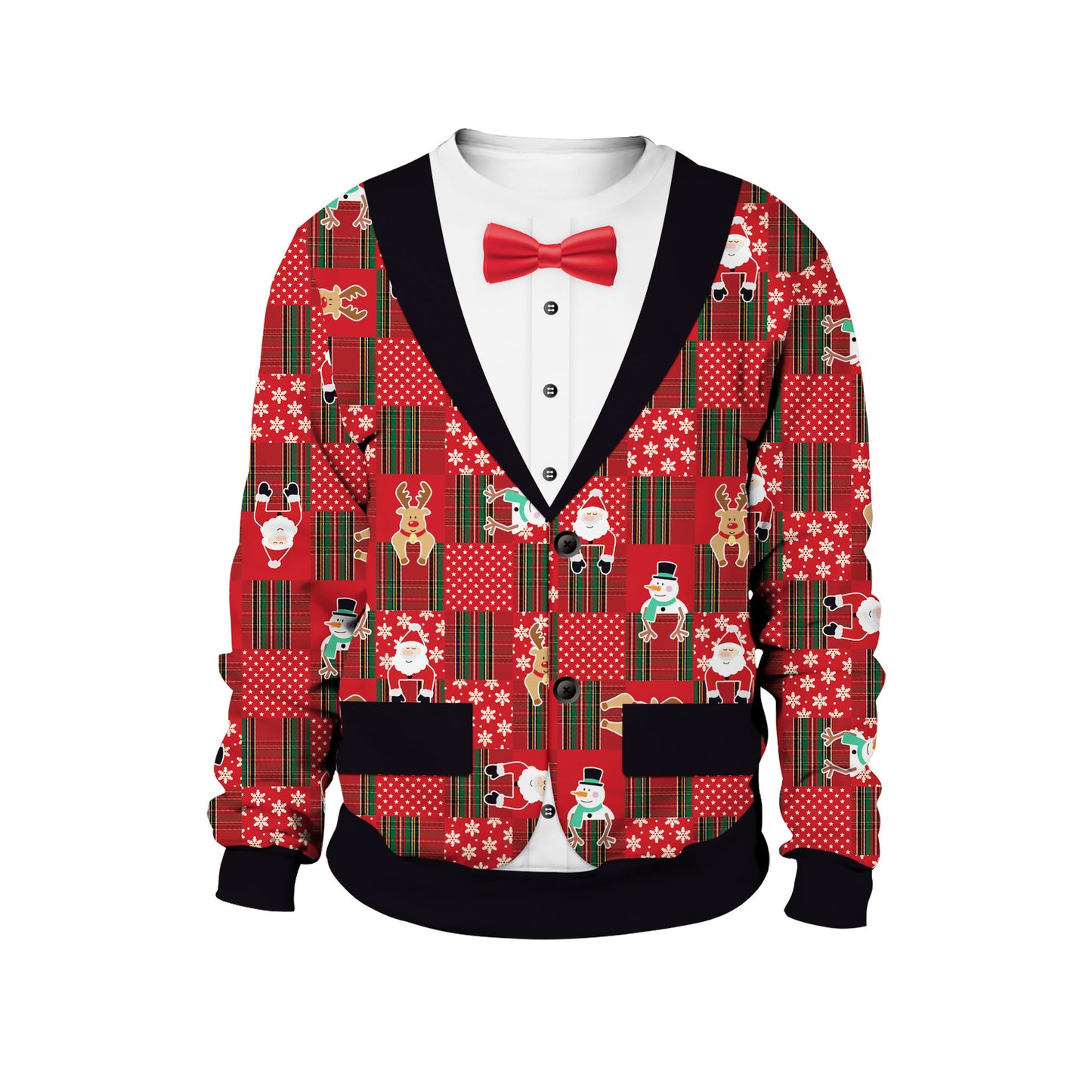 Unisex sweatshirt med printet rund hals