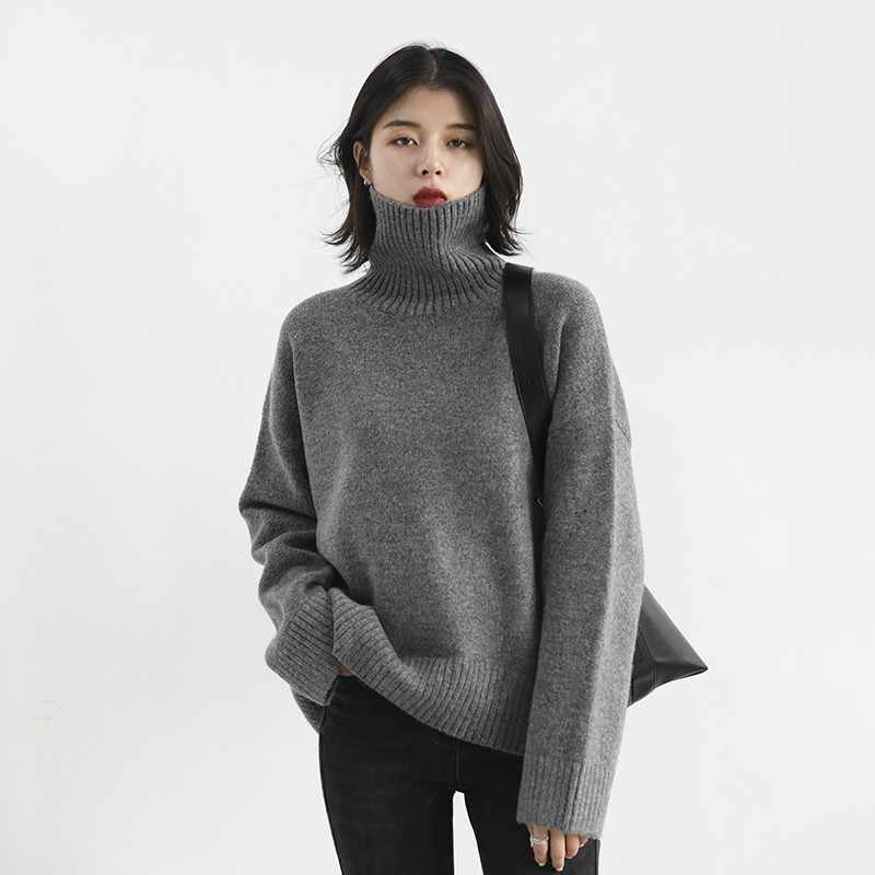 Women's Turtleneck Sweater Vintage Thickened Sweater