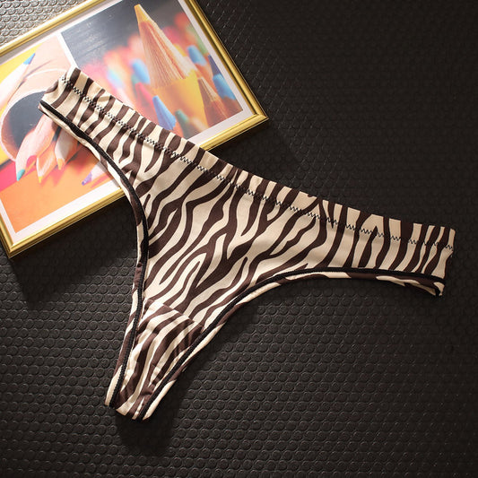 Leopard Print European And American Style Thong Sexy Seamless