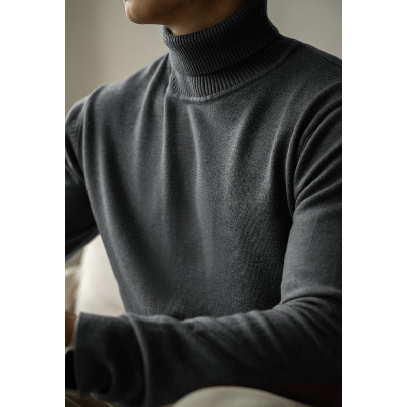 Langærmet sweater til mænd – til varme under en skjorte