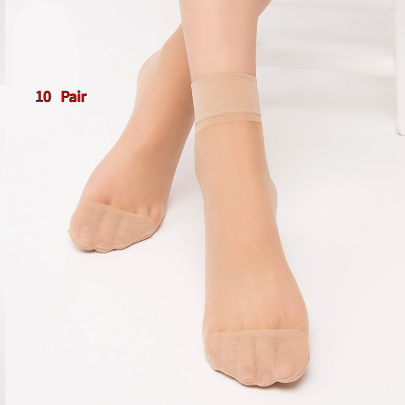 Wear-resistant Snag-proof Velvet Toe-reinforced Non-slip Seamless Short Tights