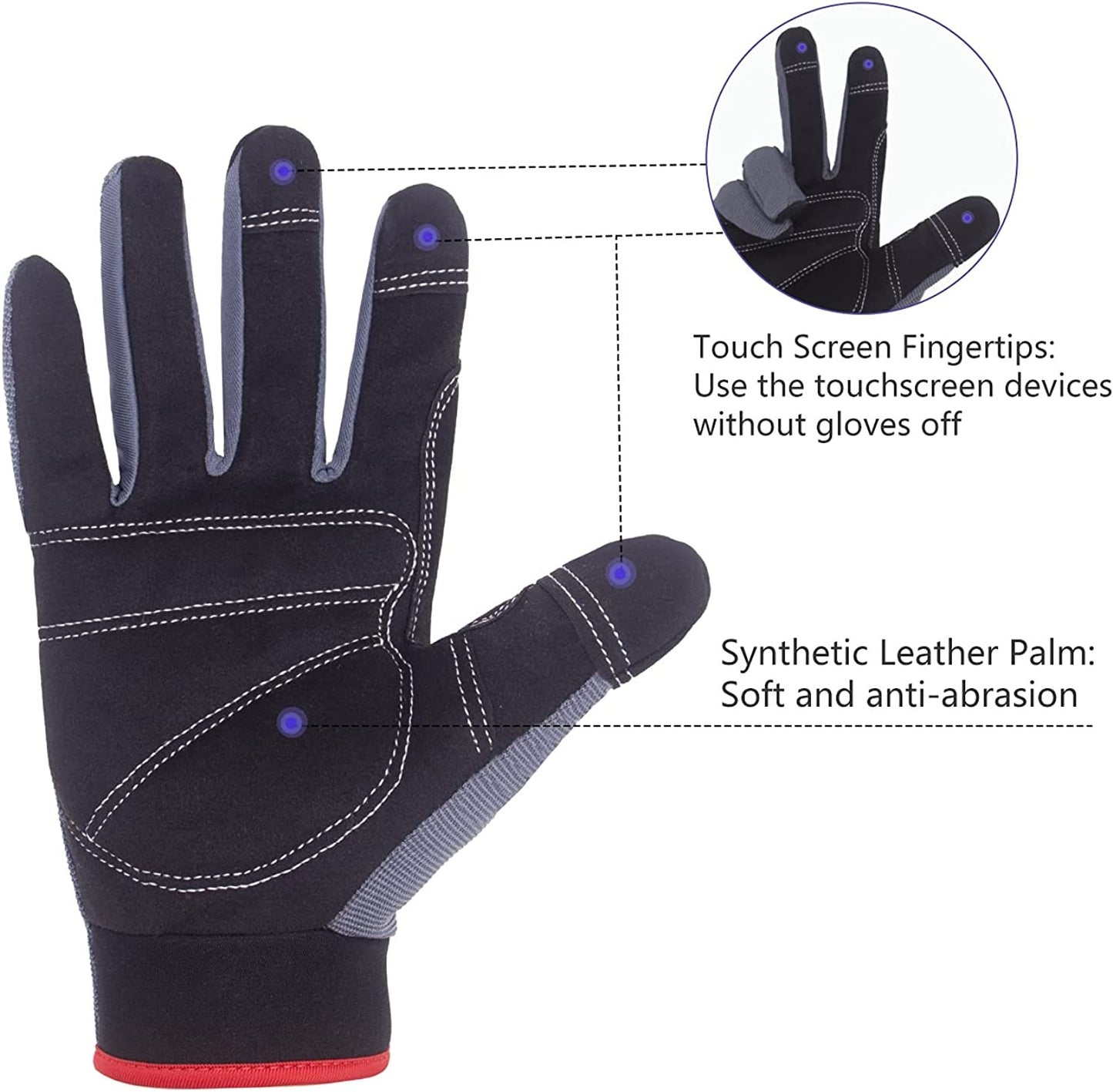 Breathable Comfortable Anti-collision Wear-resistant Work Machinery Gloves