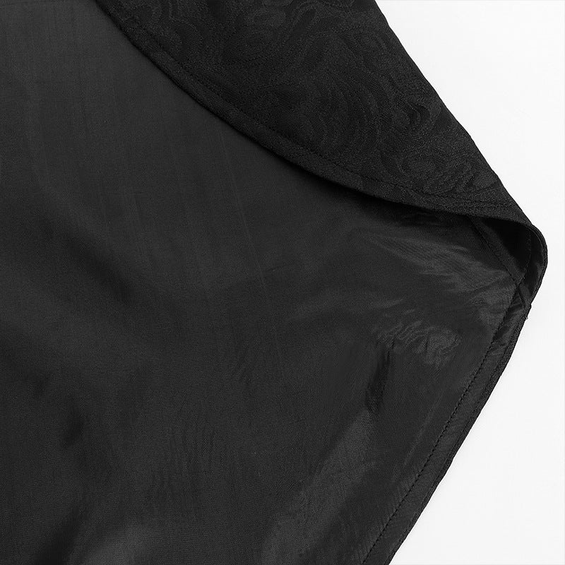 Men's Retro Gothic Style Swallowtail Mid-length Jacquard Blazer