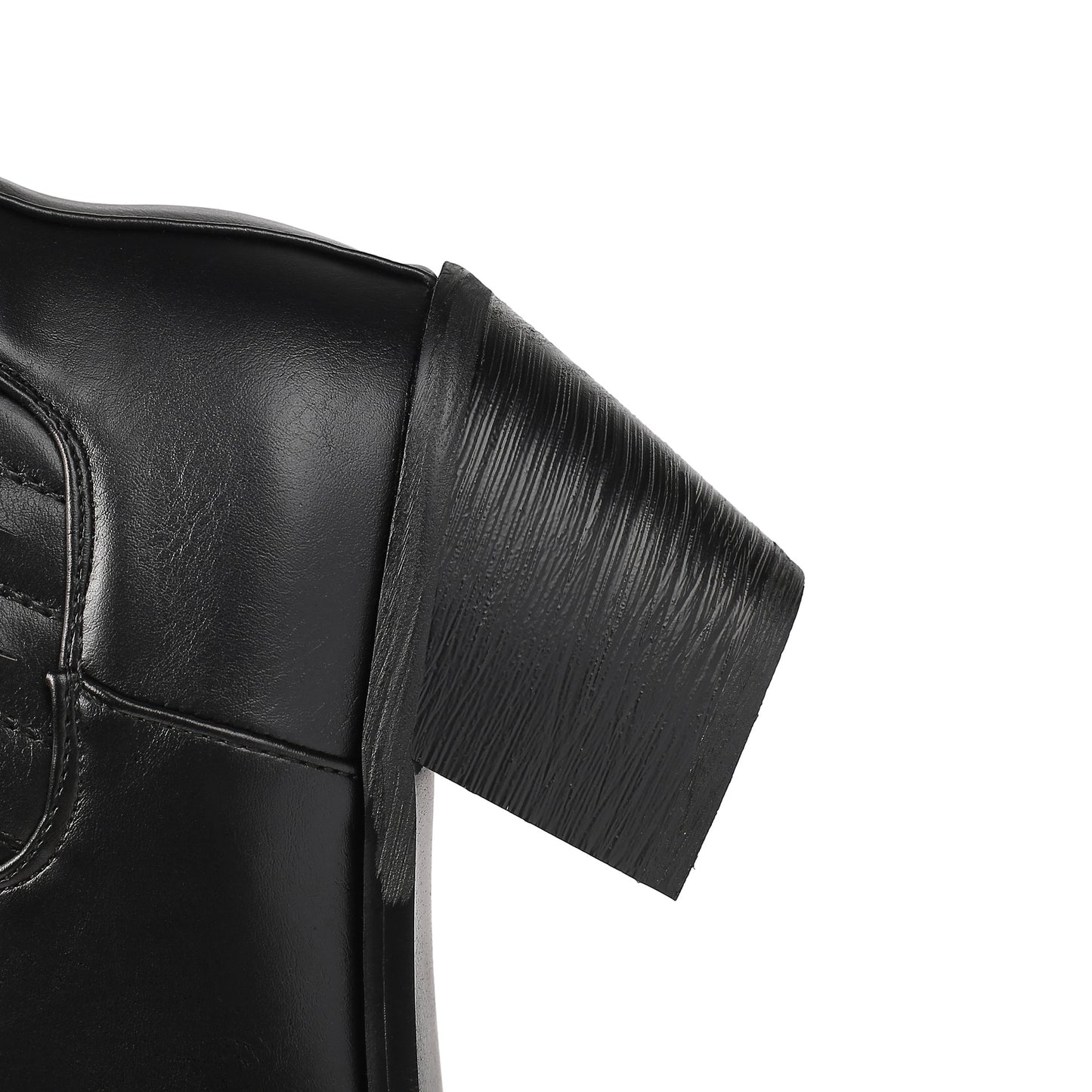 Women's Mid-heel Low-top Solid Color Martin Boots
