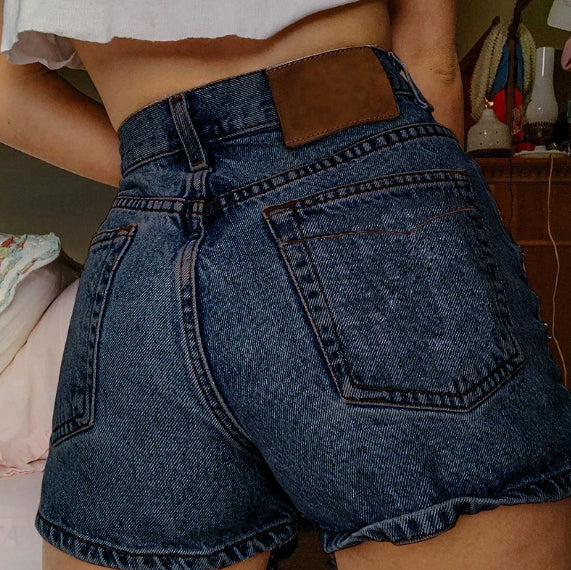 Printed Summer Artistic Vintage Women's Clothing Denim Shorts