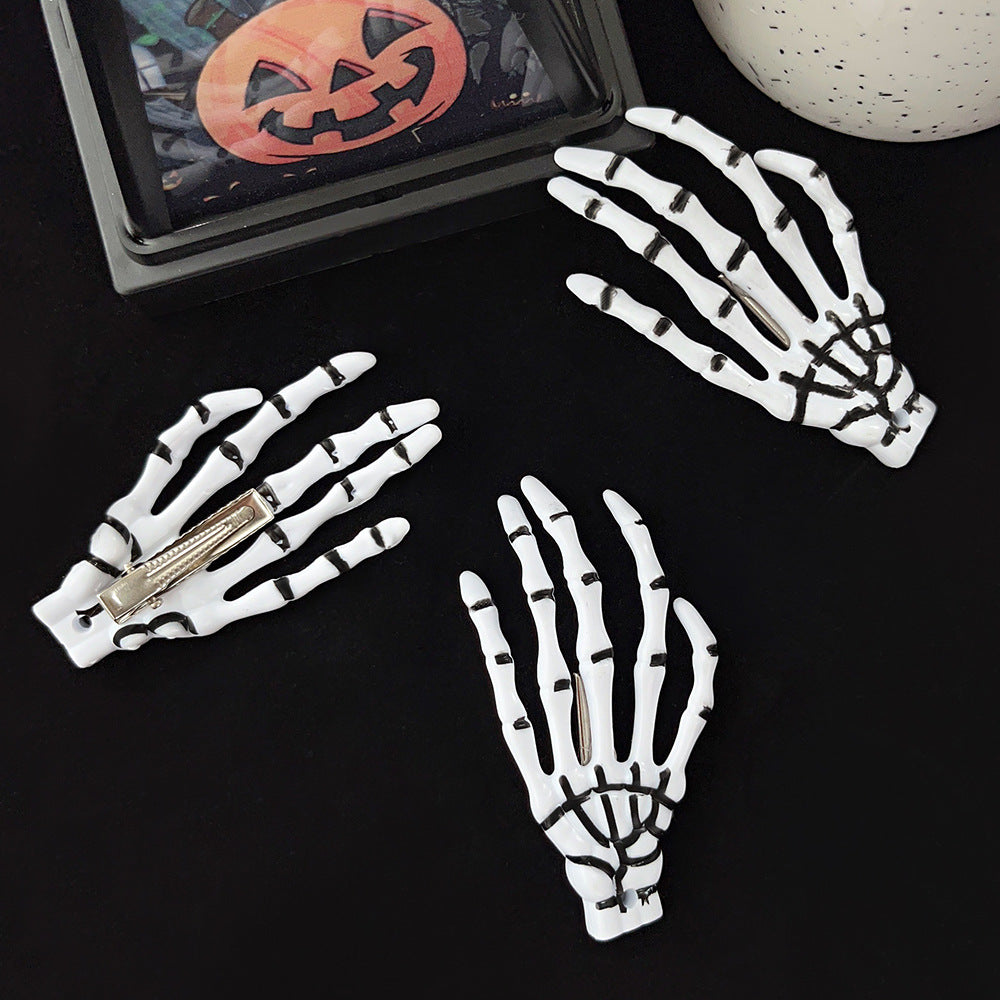 Halloween Skull Harajuku Hand Bone Hair Clip