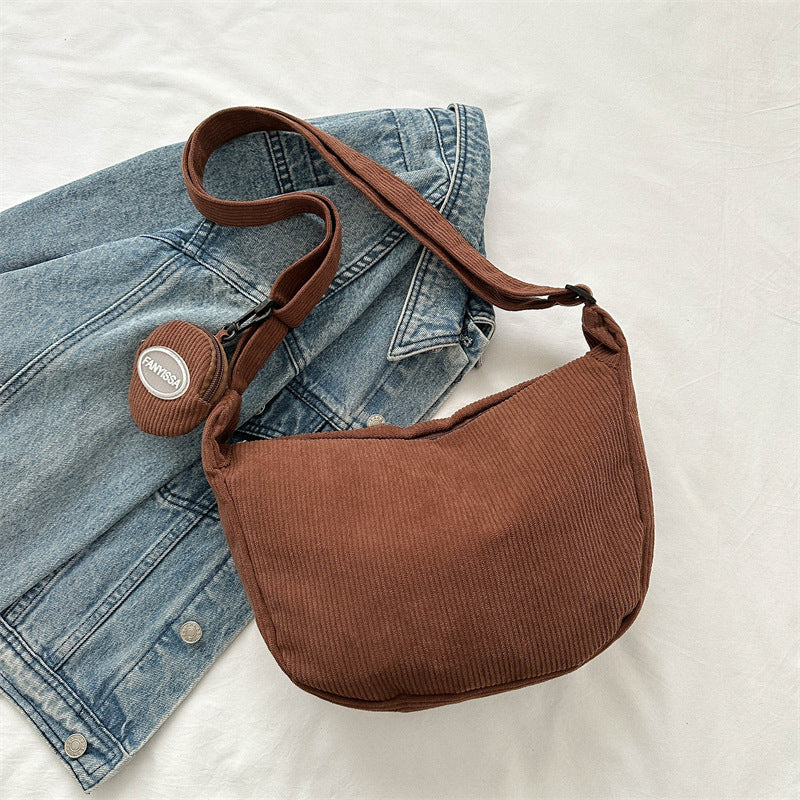Korean Style Simple Shoulder Messenger Bag For Women