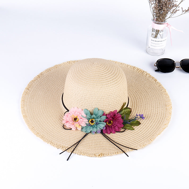 Seaside  Big Brim Rose Red Beach Hat