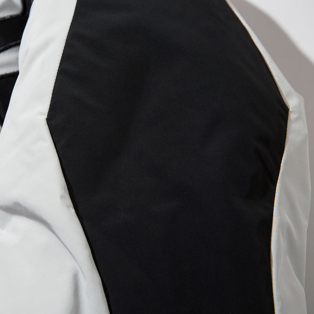 Personalized Five-pointed Star Color Contrast Patchwork Jacket For Men