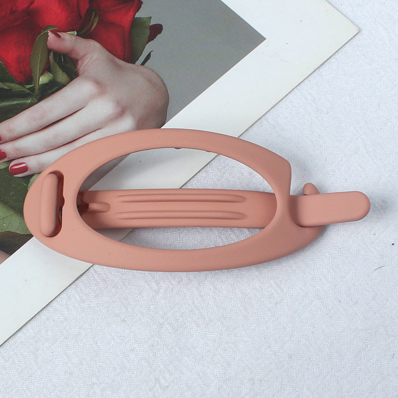 Simple Retro Hair Band Oval Barrettes