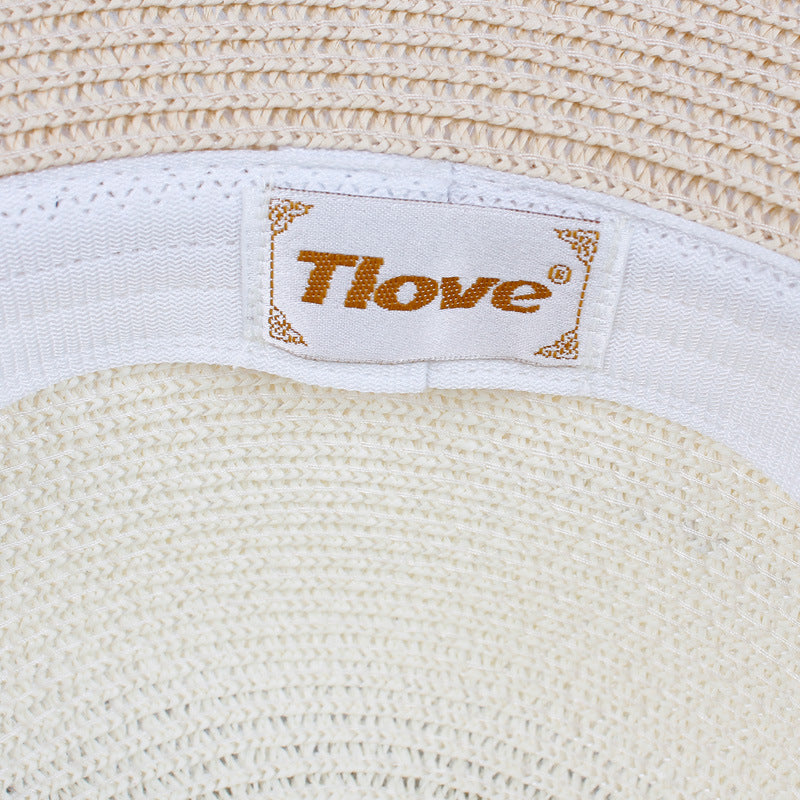 Women's Straw Hat Flowers Slimming Shade