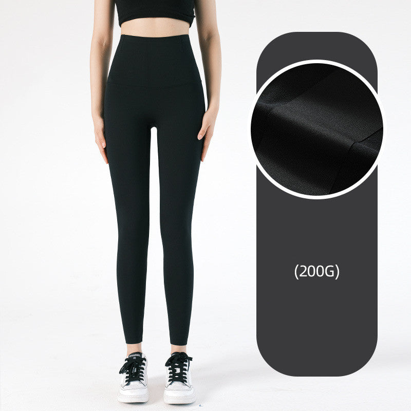 Women Wear Brushed Pants With A High Waist Winter Keep Warm
