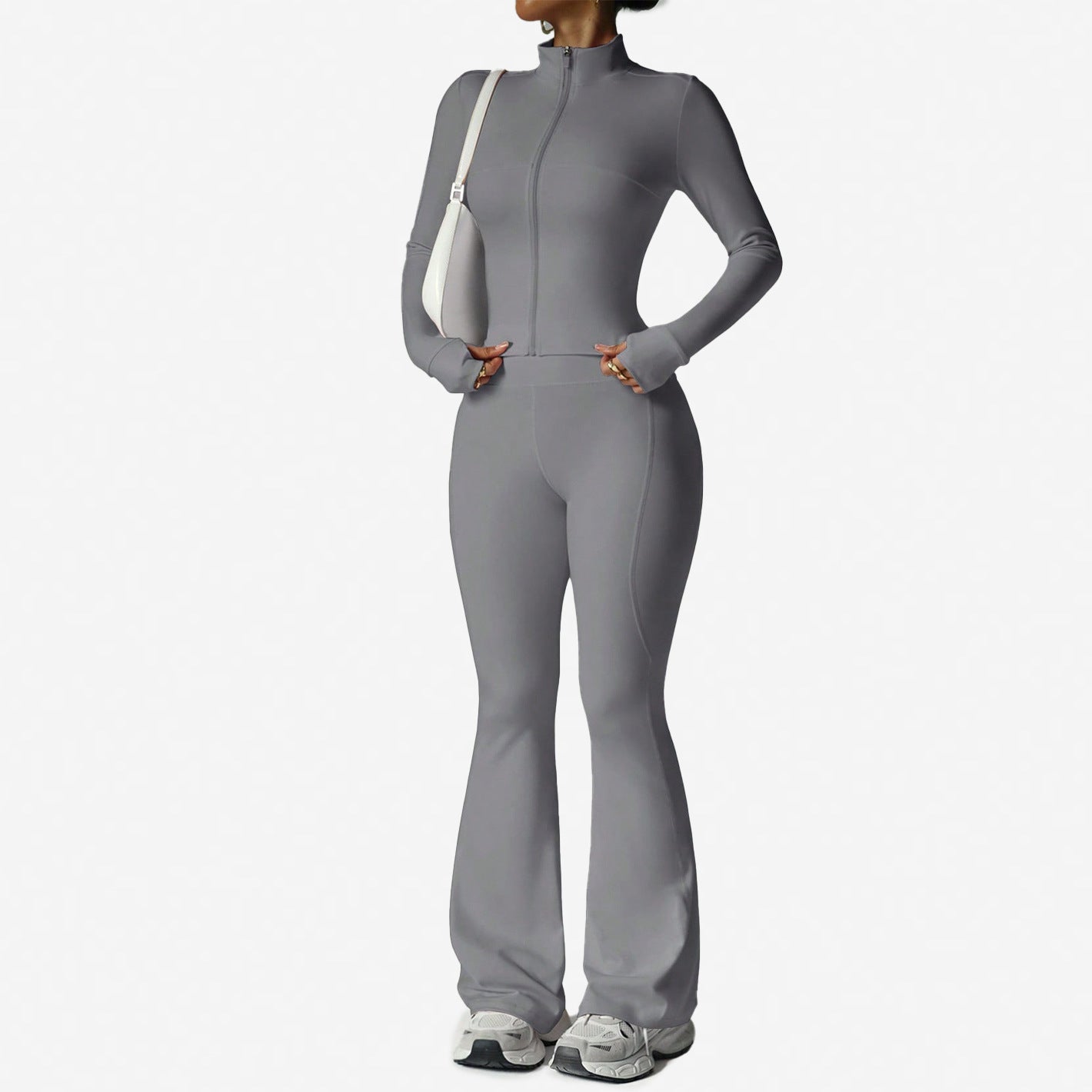 Zipper Nude-Feel Yoga Suit Women's