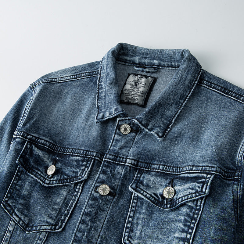 Plus Size Men's Denim Clothes Jacket Coat