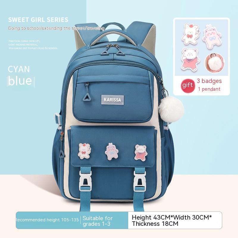 Girls' Waterproof Backpack Wear-resistant Large Capacity