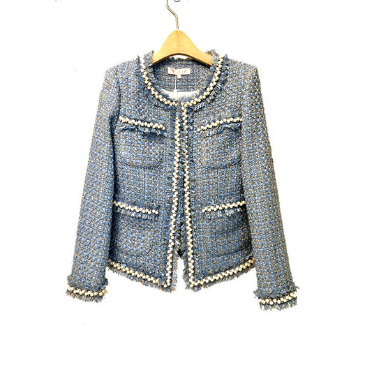 Ladies Temperament Slim Tweed Woolen Coat