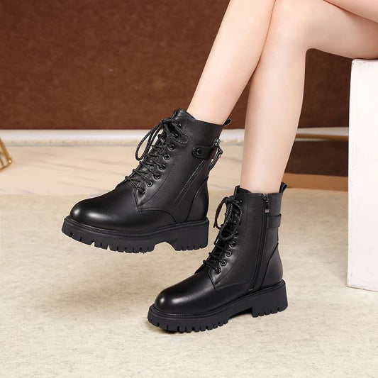 New British-style Thickened Insulated And Fleece-lined Womens Dr Martens Boots